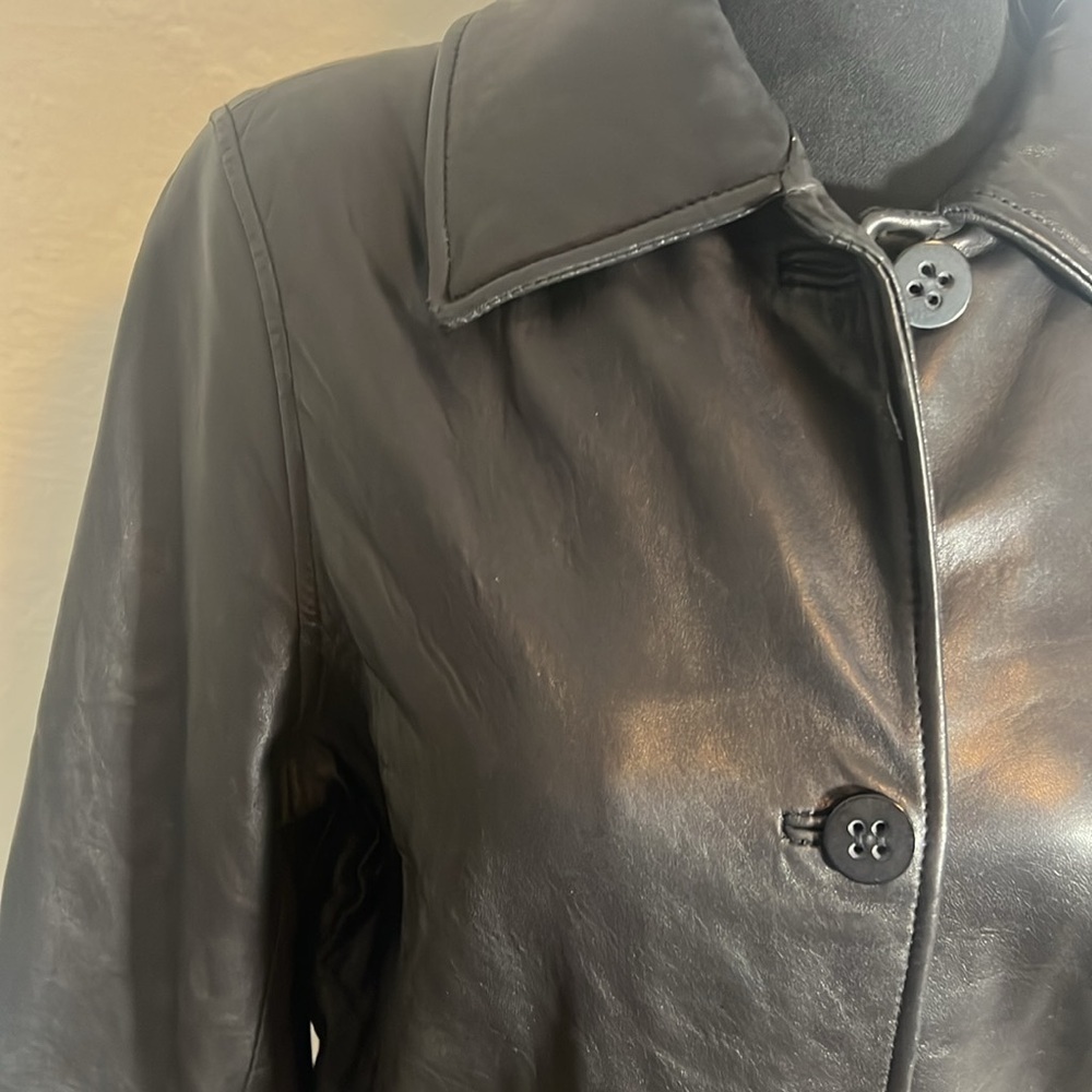 Avanti black leather‎ jacket M medium